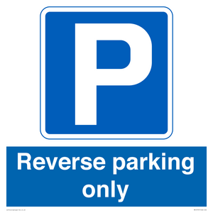 Reverse parking only